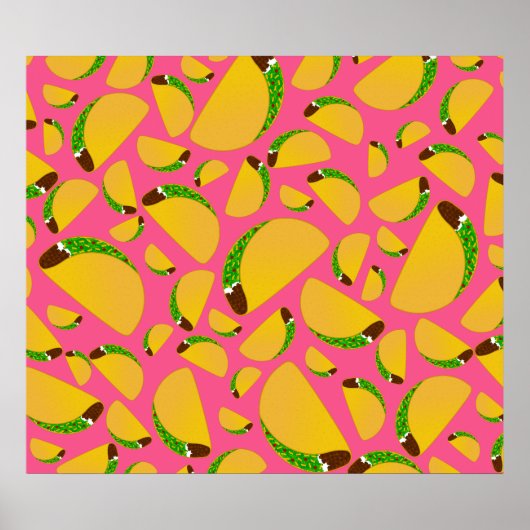 Roze tacos poster (Voorkant)