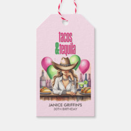 Roze Tacos Verjaardag Bachelorette Bruiloft Cadeaulabel