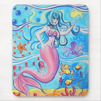 Roze Tailfin Mermaid Mousepad Muismat