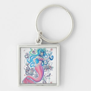 Roze Tailfin Mermaid Sleutelhanger