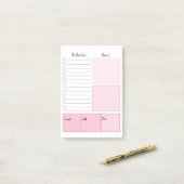 Roze takenlijst Post-it® notities Notes (Op bureau)