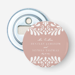 Roze Talavera Tegel Spaans Fiesta Huwelijksgunsten Button Flesopener