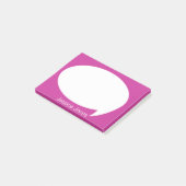 Roze Talk Bubble gerangschikt op maat Post-it® Notes (Schuin)