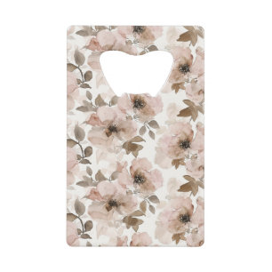 Roze Tan Bloemen Westerne Bloemen Cowgirl Petten Kredietkaart Flessenopener