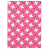 Roze tandbramen en tandprothesen klembord (Achterkant)