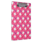 Roze tandbramen en tandprothesen klembord (Rechts)