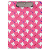 Roze tandbramen en tandprothesen klembord (Voorkant)