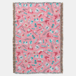 Roze tandheelkundig patroon deken