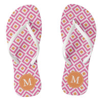 Roze Tangerine Ikat Pattern Monogramed