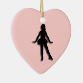 Roze Tap Dancer Keramisch Ornament (Rechts)