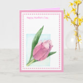 Roze tapekaart kaart (Gele Bloem)