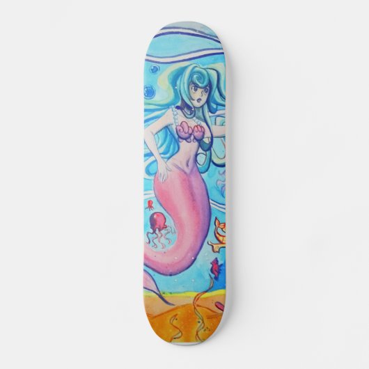Roze tapijtschelp skateboard (Voorkant)