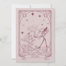 Roze Tarot Baby shower Invitation