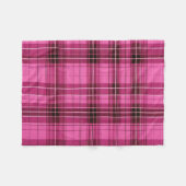 Roze Tartan Fleece Deken (Voorkant (Horizontaal))