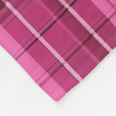 Roze Tartan Fleece Deken (Hoek)