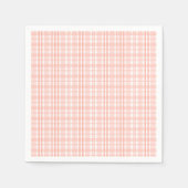 Roze Tartan papieren servetten Berry First Party D (Voorkant)