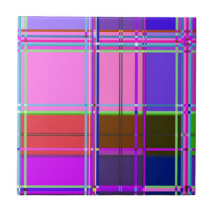Roze tartan stof patroon stof Madras Tegeltje