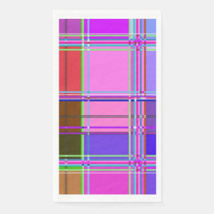 Roze tartan stofpatroon stof Madras Servet