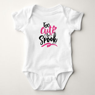 Roze Te Schattige om spookbelettering Halloween Romper