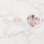 Roze Tea Party Vrijgezellenfeest Confetti (Achterkanten)