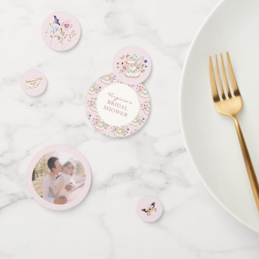 Roze Tea Party Vrijgezellenfeest Confetti (Groep)