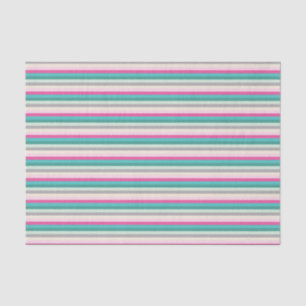 Roze Teal en Gestreepte Grijs Tissuepapier