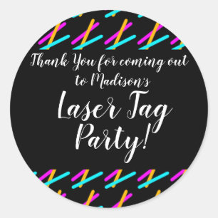 Roze Teal Laser Tag Feest Meisjes Verjaardag