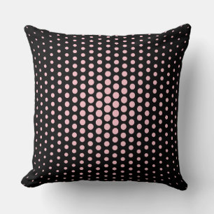 Roze Techno Stippen Modern Zwart Kussen