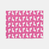 Roze Teckel Ontwerp Fleece Deken (Voorkant (Horizontaal))