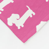 Roze Teckel Ontwerp Fleece Deken (Hoek)