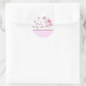 Roze Teddy Baby shower Sticker (Tas)