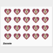 Roze Teddy Bear Fairy Princess Hart Stickers (Vel)
