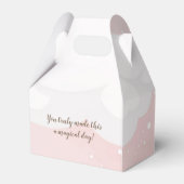 Roze Teddy Bear met Balloons Favor Box Bedankdoosjes (Achterkant)