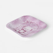 Roze Teddy Bear Papier Bord (Gebogen)