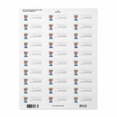Roze Teddy Bear Return Address Label (Full Sheet)