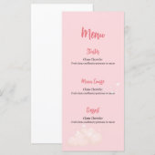 Roze Teddybeer Baby shower Menu Kaart (Voorkant / Achterkant)