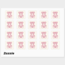 Roze Teddybeer baby shower