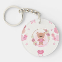 Roze teddybeer-babyshower 