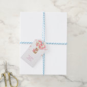 Roze teddybeer cadeaulabel (Met Touw)