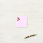 Roze teddybeer feestbeest post-it® notes (Op bureau)