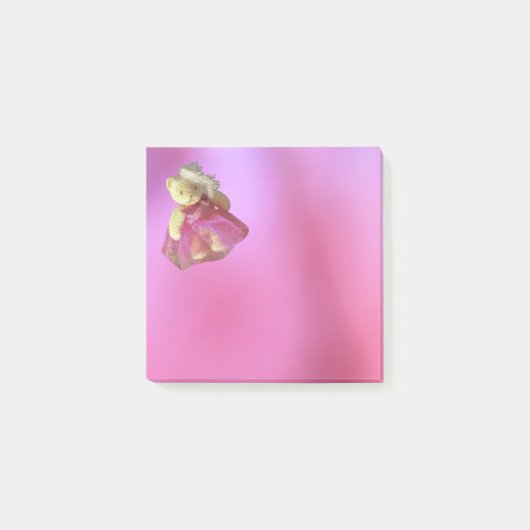Roze teddybeer feestbeest post-it® notes (Voorkant)