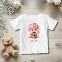 Roze Teddybeer-heetluftballon Meisje Persoonlijk