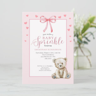 Roze Teddybeer Meisje Spetterfeest Kaart