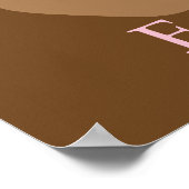 Roze teddybeer poster (Hoek)