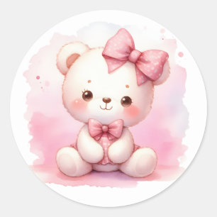 Roze teddybeer Stickers