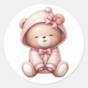 Roze teddybeer Stickers
