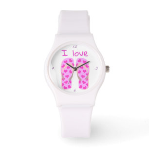 Roze Teenslippers Thunder_Cove Horloge