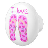 Roze Teenslippers Thunder_Cove Keramische Knop (Rechts)