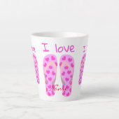 Roze Teenslippers Thunder_Cove Latte Mok (Voorkant)