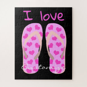 Roze Teenslippers Thunder_Cove Legpuzzel